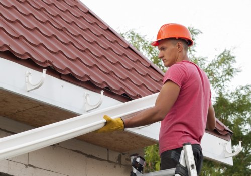 How should rain gutters be installed?